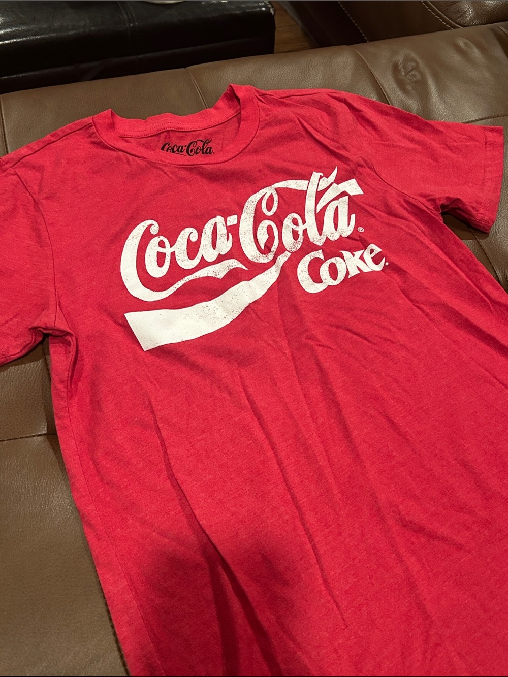 Coca-Cola White Logo on Red Tee